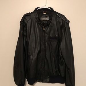Vintage Members Only Leather Jacket - size 44 (XL)